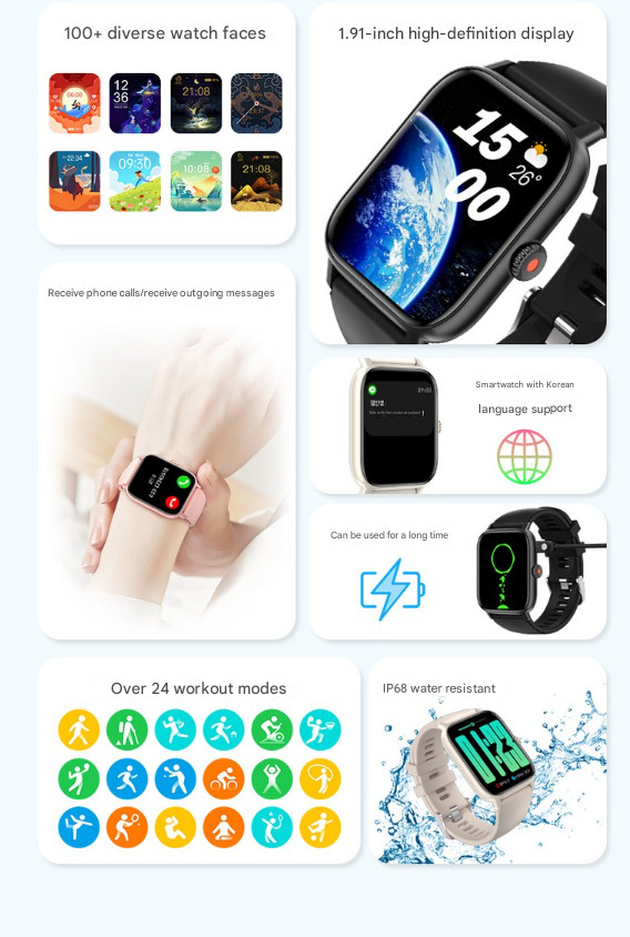 Wapik Bluetooth Smartwatch Z8 Smartband Sports Watch GPS