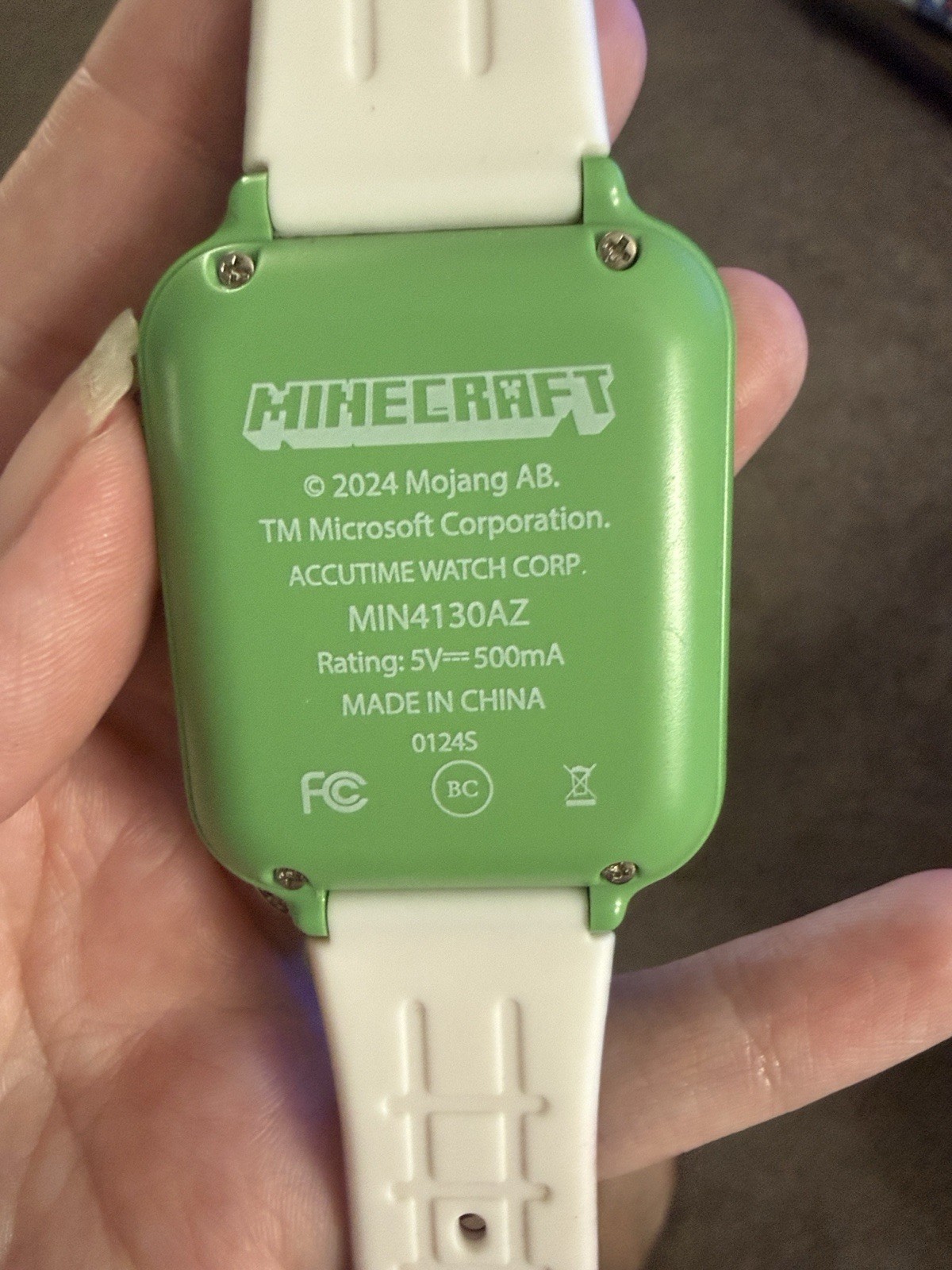 Minecraft Touchscreen Kids Smart Watch MIN4130AZ 40mm Green Silicone Camo