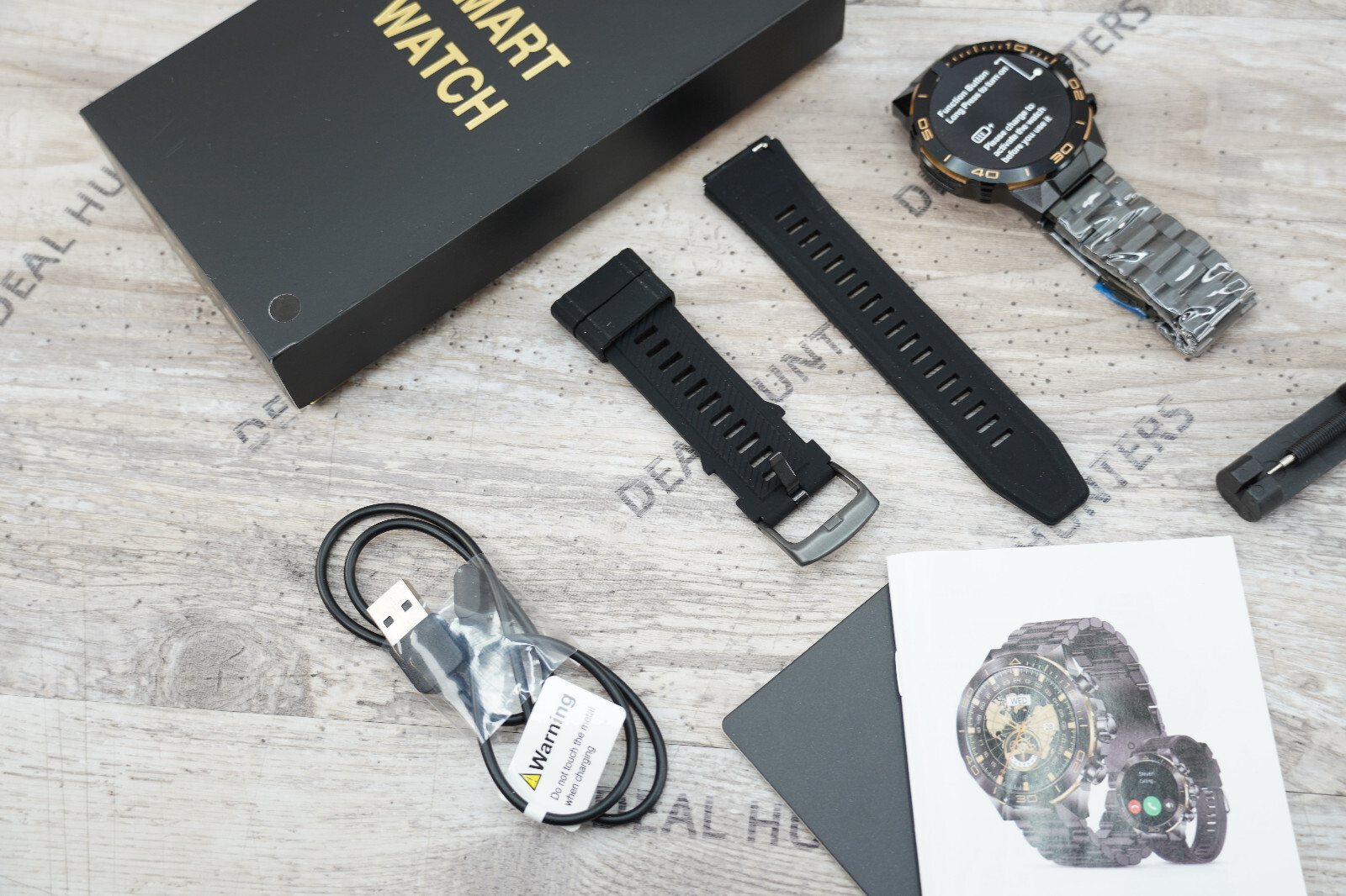 Souyie Smart Watch for Men Call Fitness Heart Oxygen Blood Sleep Monitor AMOLED