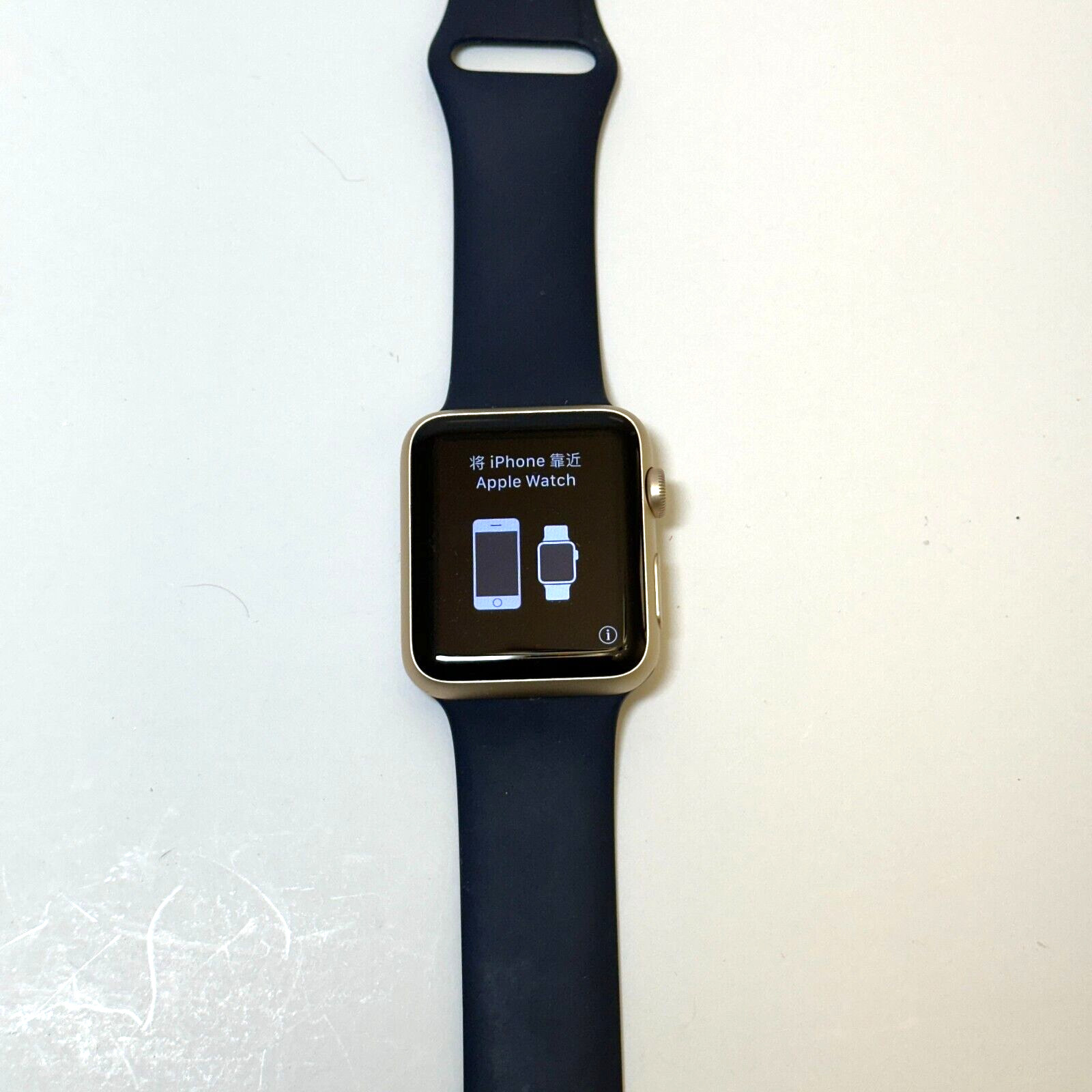 Apple Watch Sport 42mm Aluminum Case Midnight Blue Sport Band Unlocked MLC72LL/A