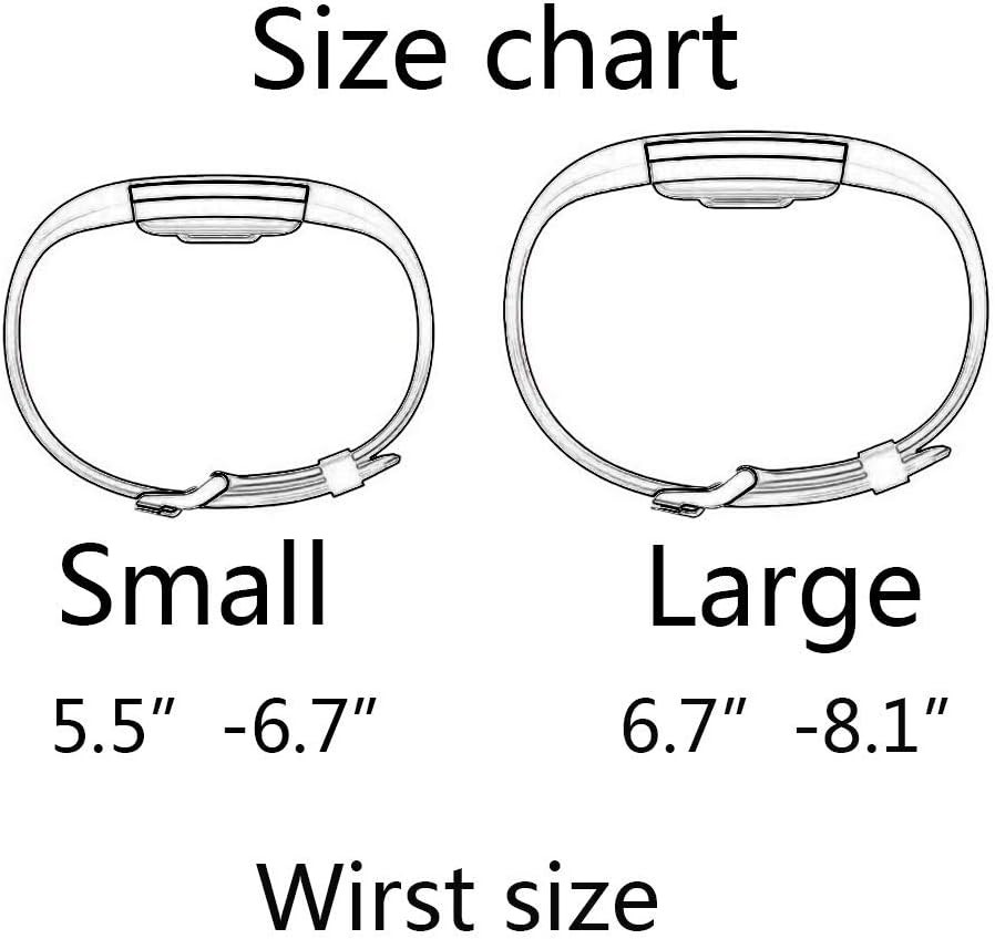 Silicone Strap Compatible with Fitbit Charge 2, Adjustable Classic Band