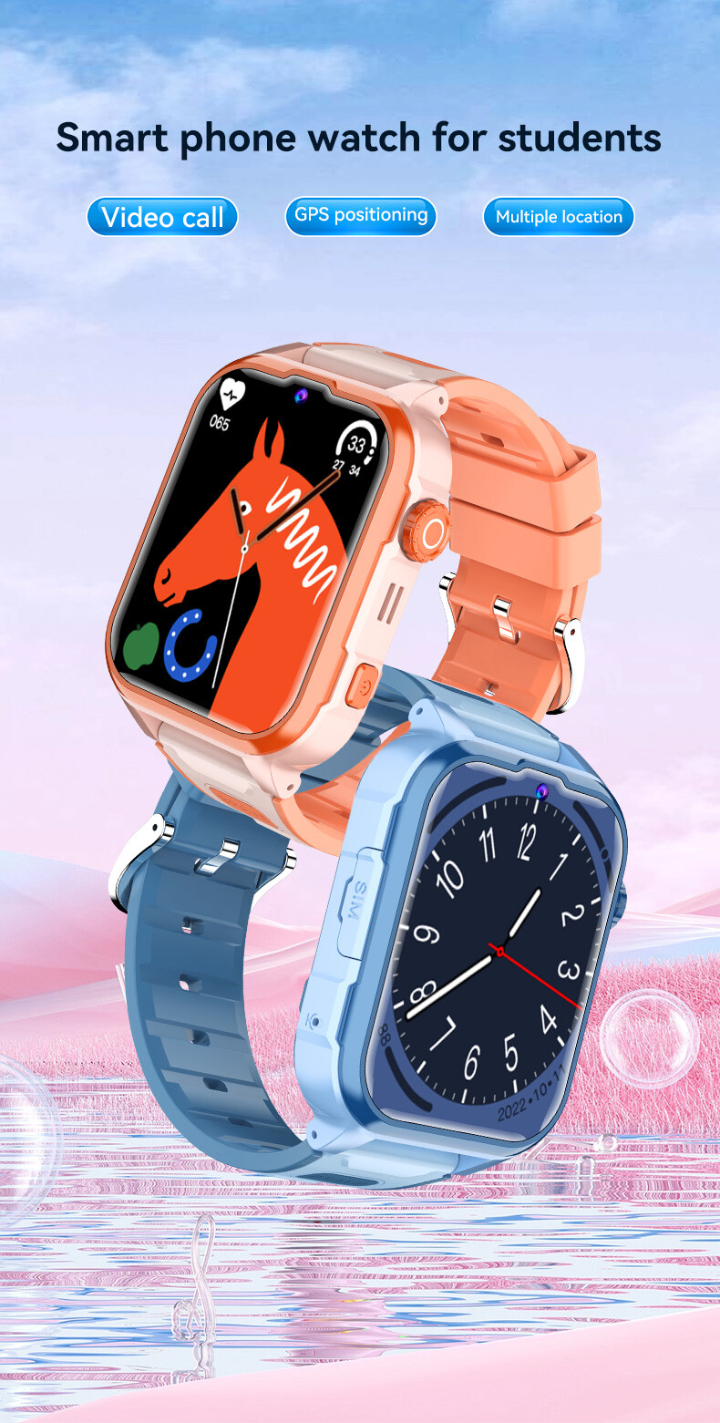 Student Kids 4G Smart Watch Video Call GPS WIFI LBS Location Voice Chat SOS