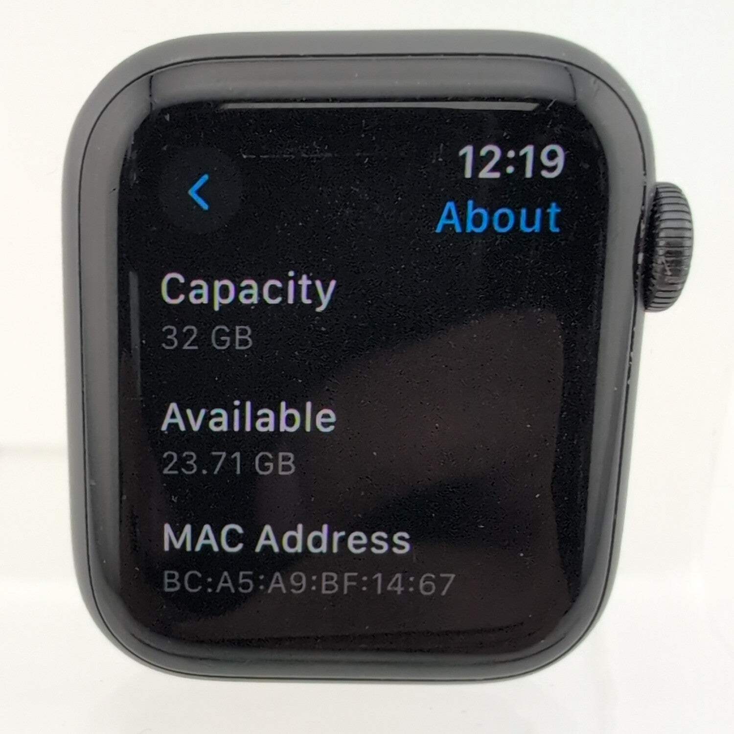 GPS Only Apple Watch Series 6 40MM Space Gray Aluminum MG133LL/A Face Only