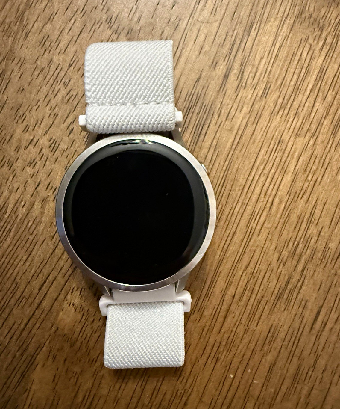Garmin Venu 4 41mm Silver Stainless Steel GPS Smartwatch White Fabric Band