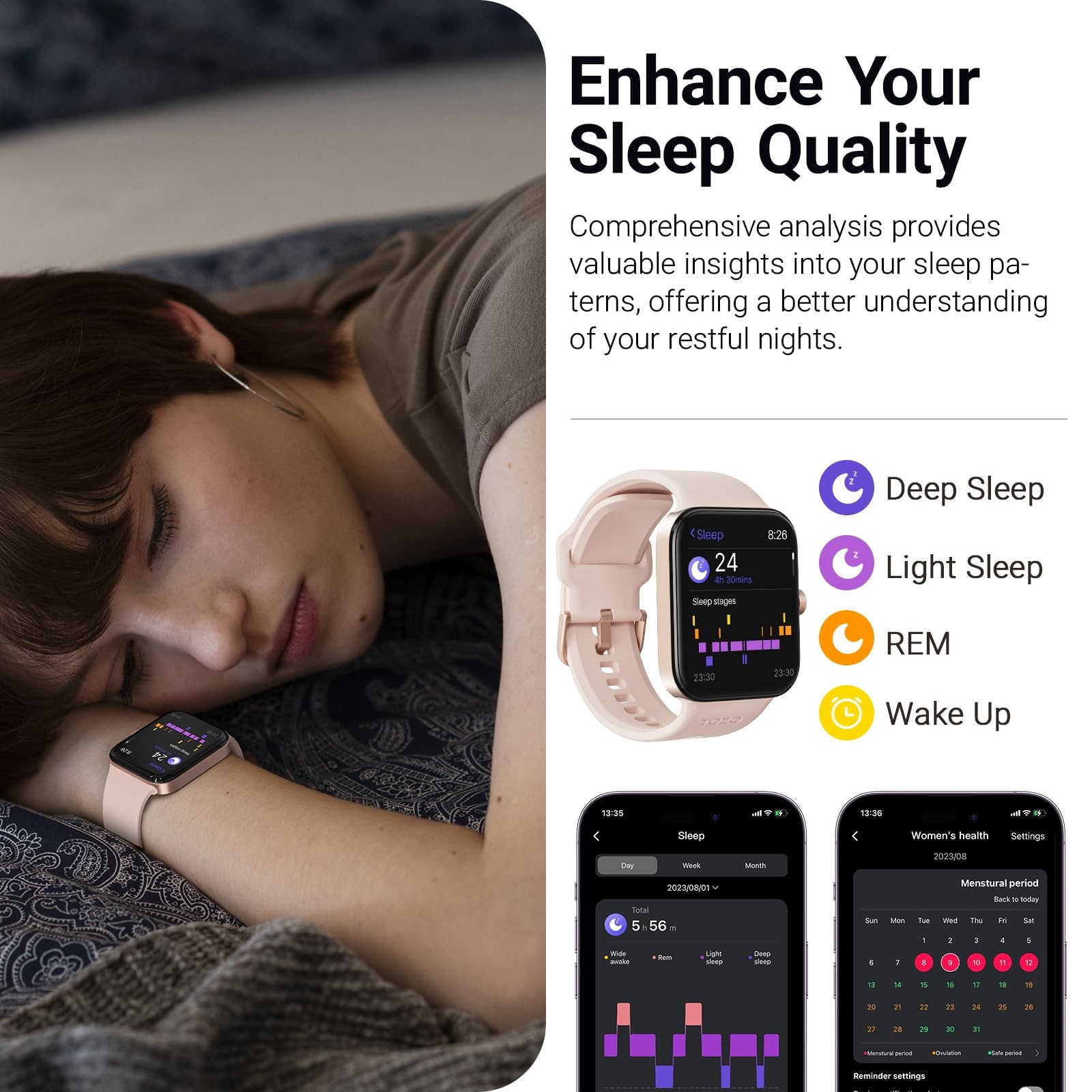 TOZO AMOLED S4 AcuFit One Smart Watch 1.78″ Ultra-Clear BT Call Health Tracker