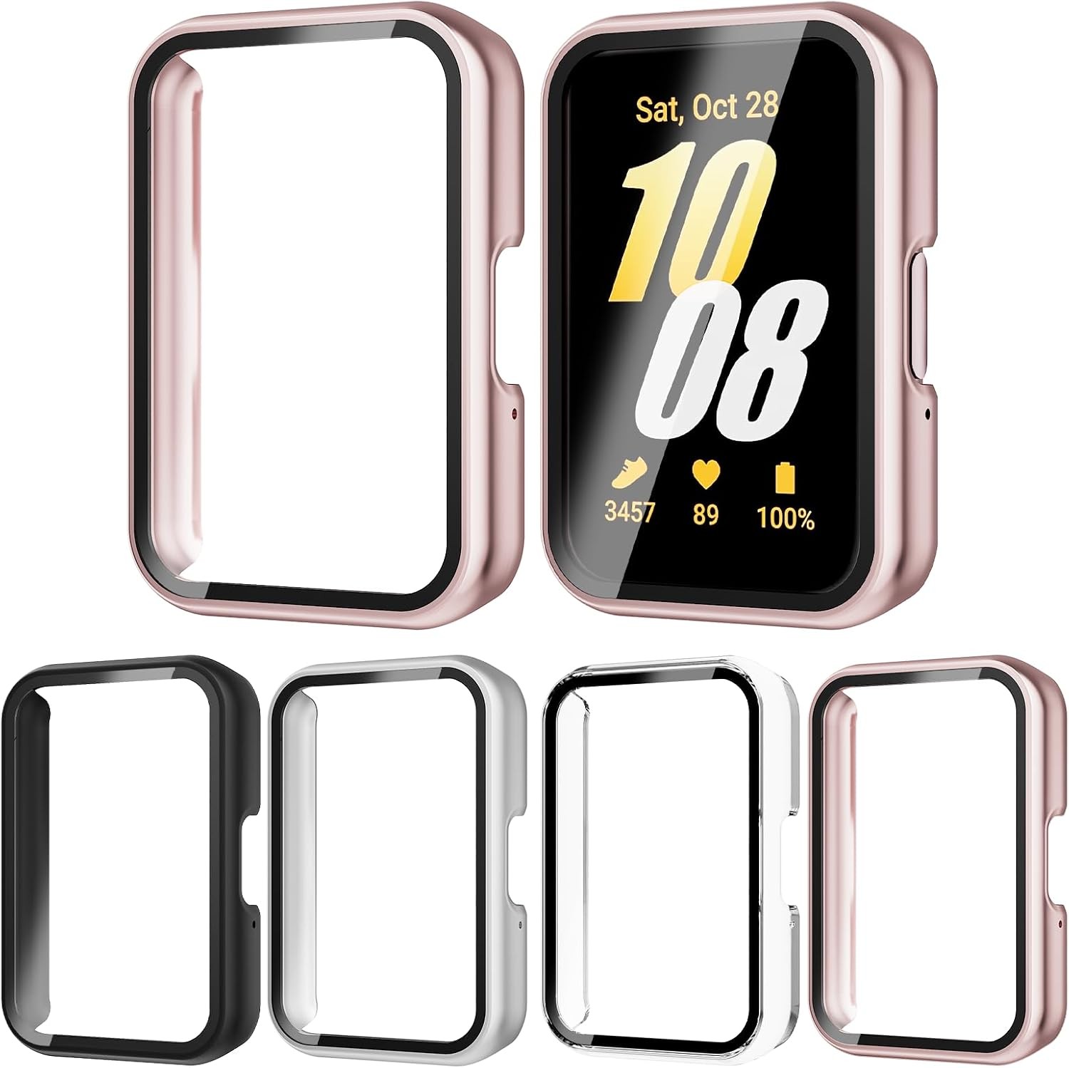 4-Pack PC Case for Samsung Galaxy Fit 3 Protective Bumper Accessories