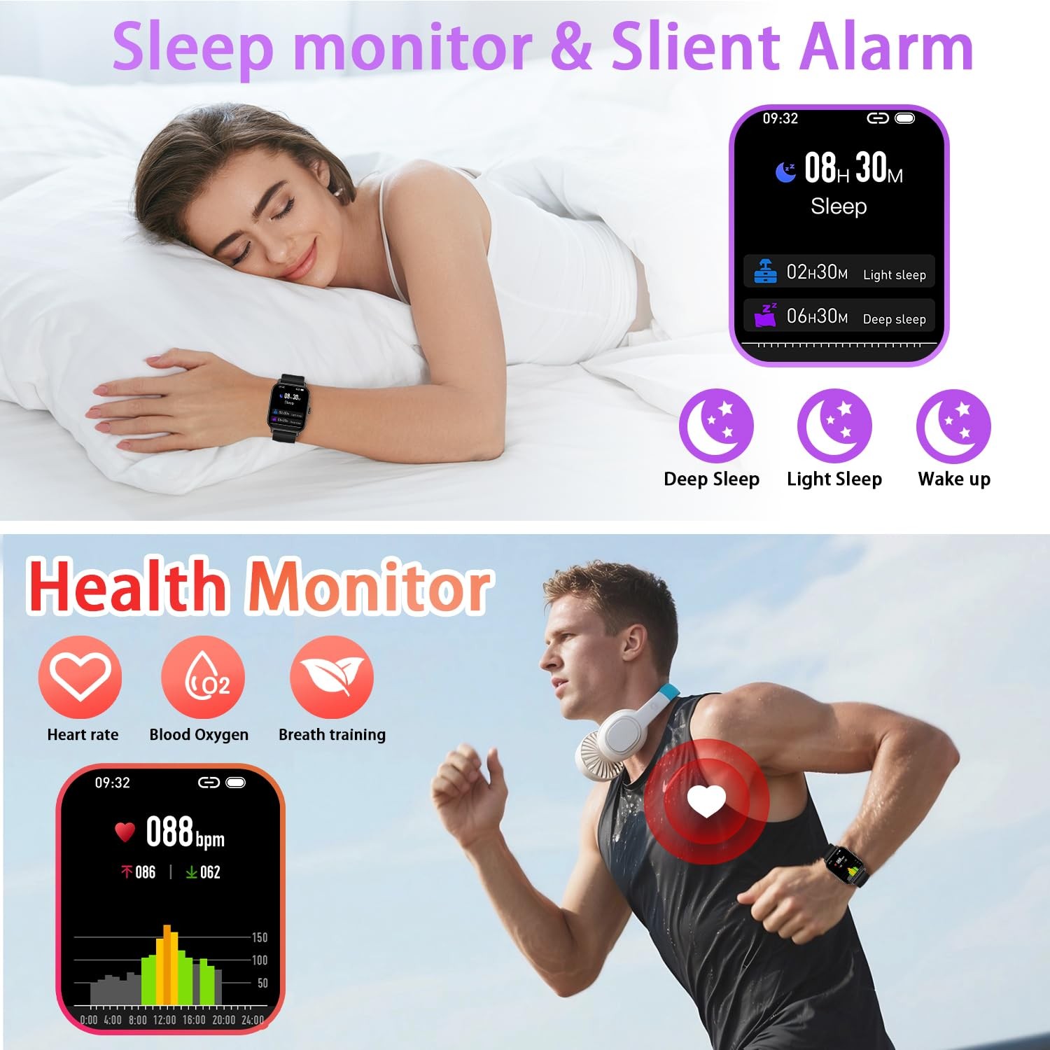 for Fitness Tracker: Make Answer Waterproof Running Android iPhone Samsung Di…