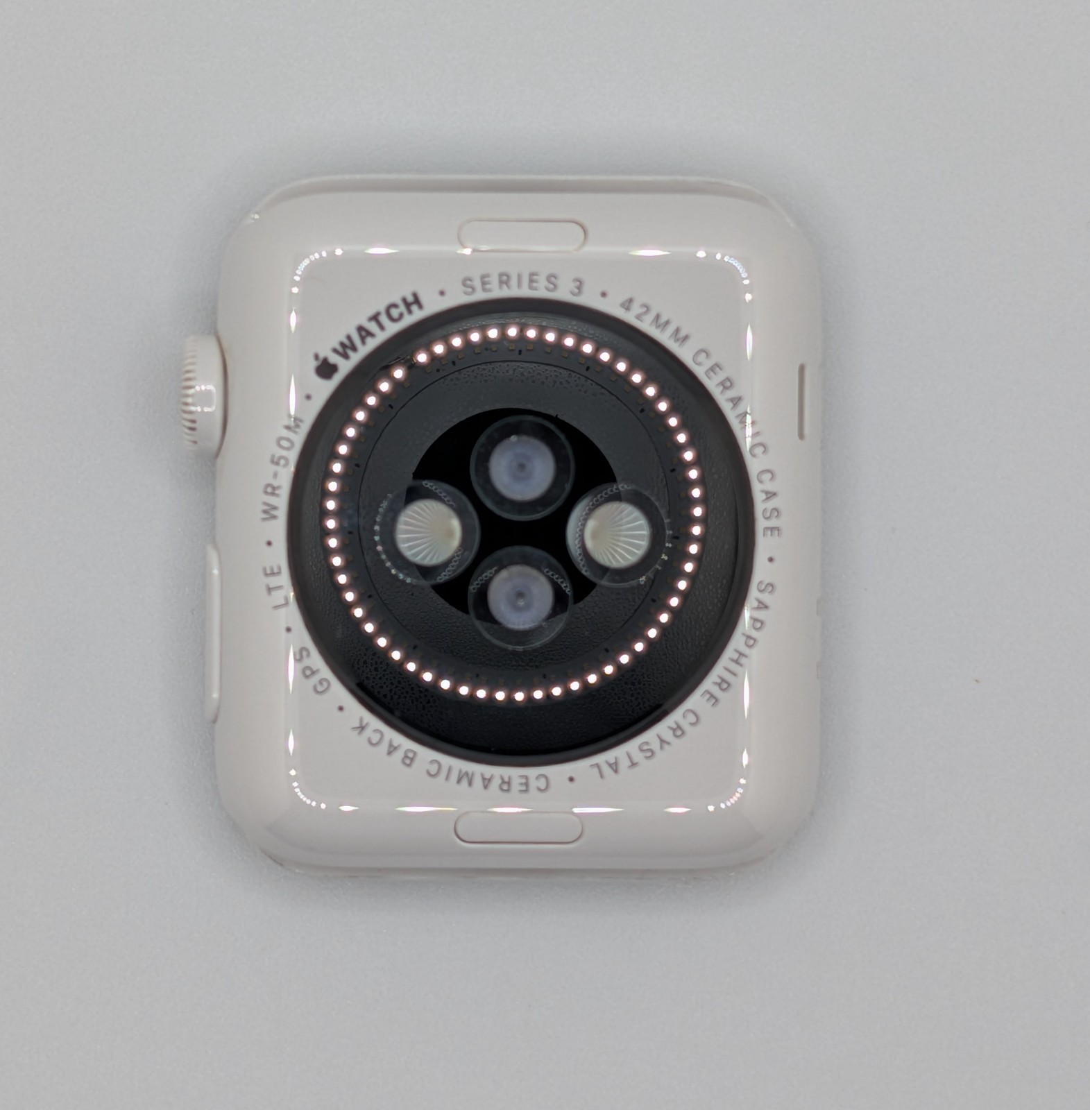 Apple Watch Series 3 42mm, GPS + LTE, White Aluminum. ~010~