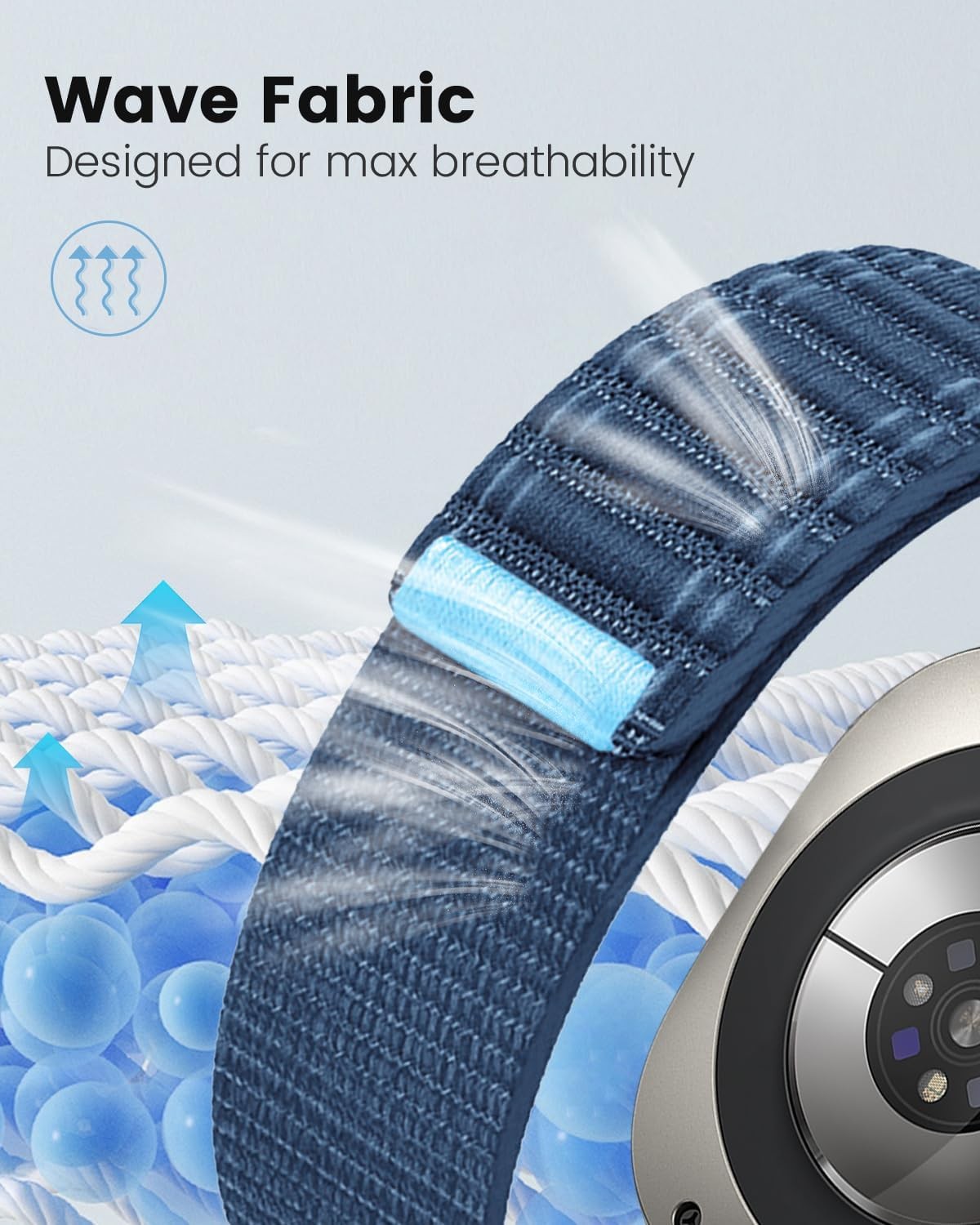 Nylon Fabric Strap Compatible with Samsung Galaxy Watch Ultra 47mm