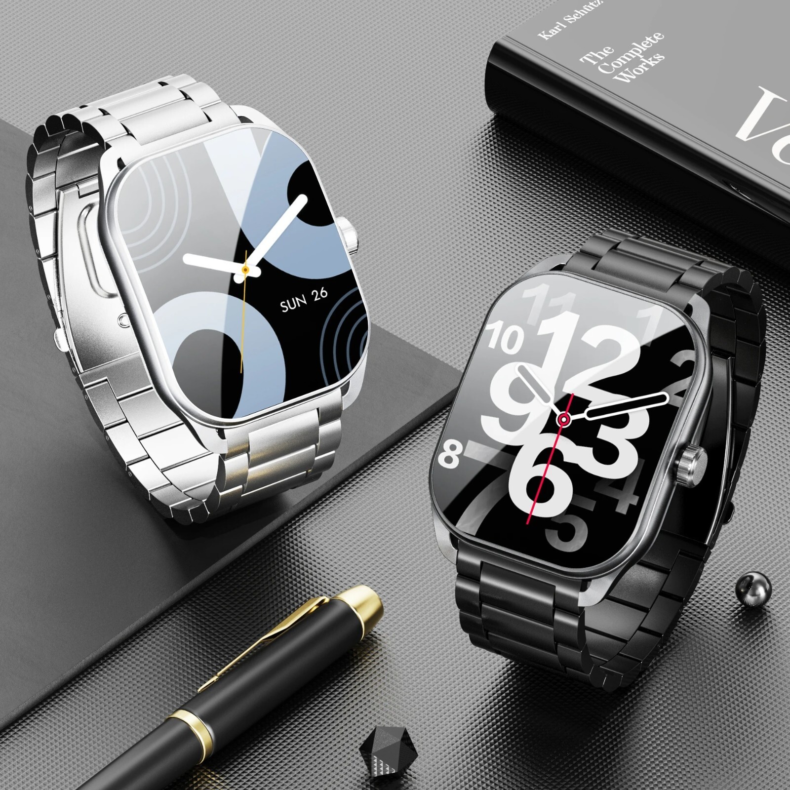 Karchilor 2024 Smart Watches For Men 2.01-inch curved screen Bluetooth call IP68