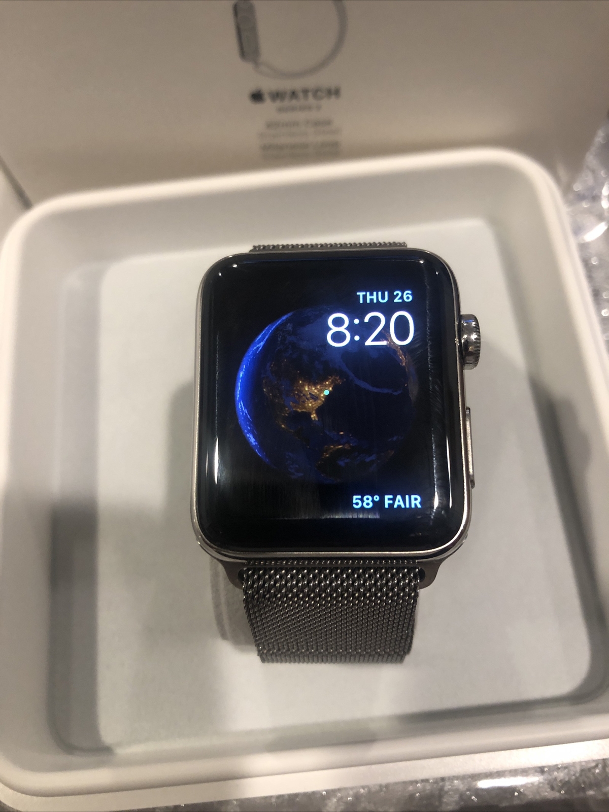 Pre-Owned Apple Watch Series 2 42mm Stainless Steel Case Silver Milanese Loop