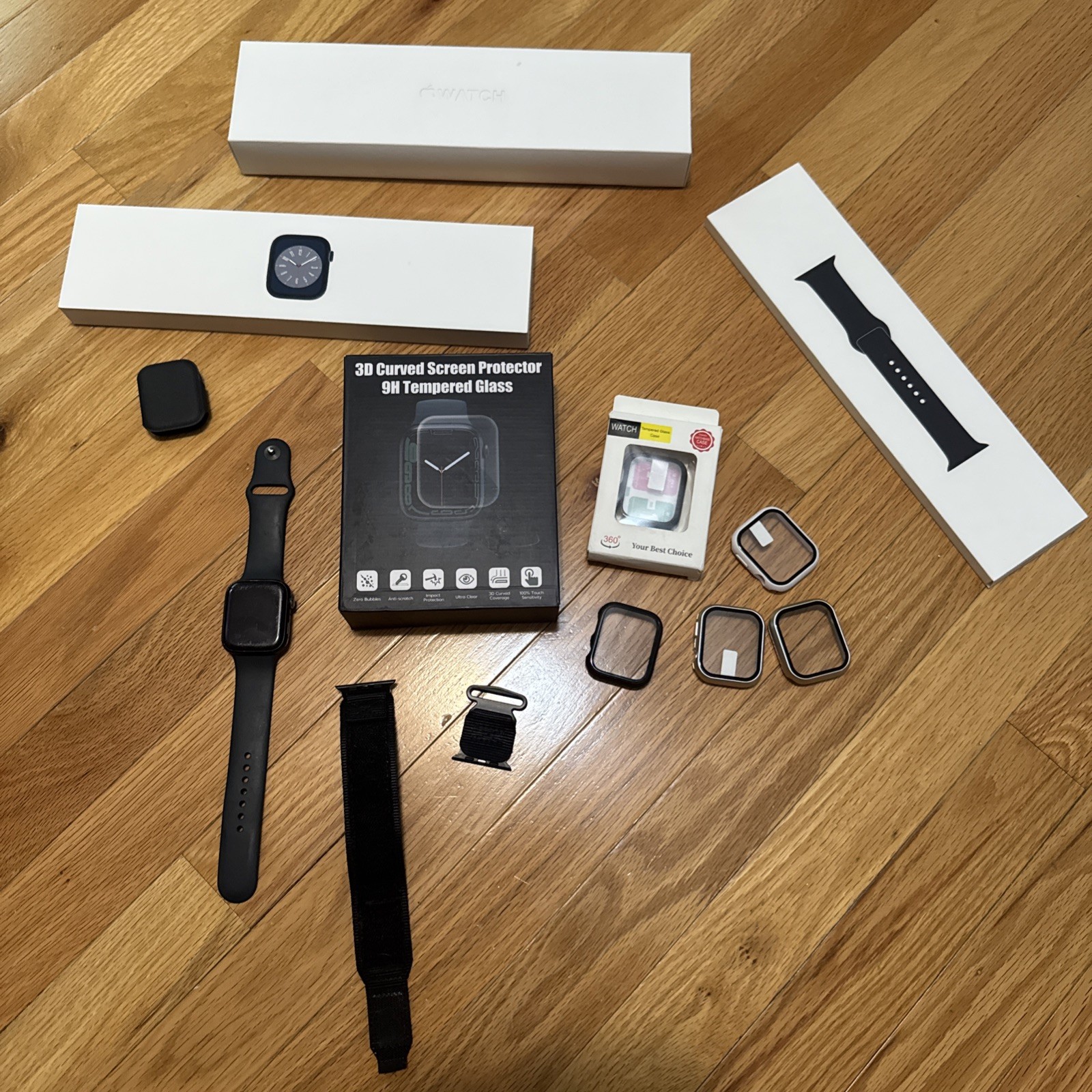 Apple Watch Series 8 45MM With Box Multiple Accessories. Not Working For Parts.