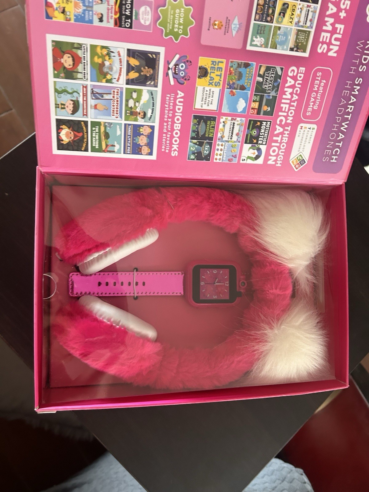 iTECH jr Kids Smartwatch Headphones Pink Camera Video Music STEM Learning Games