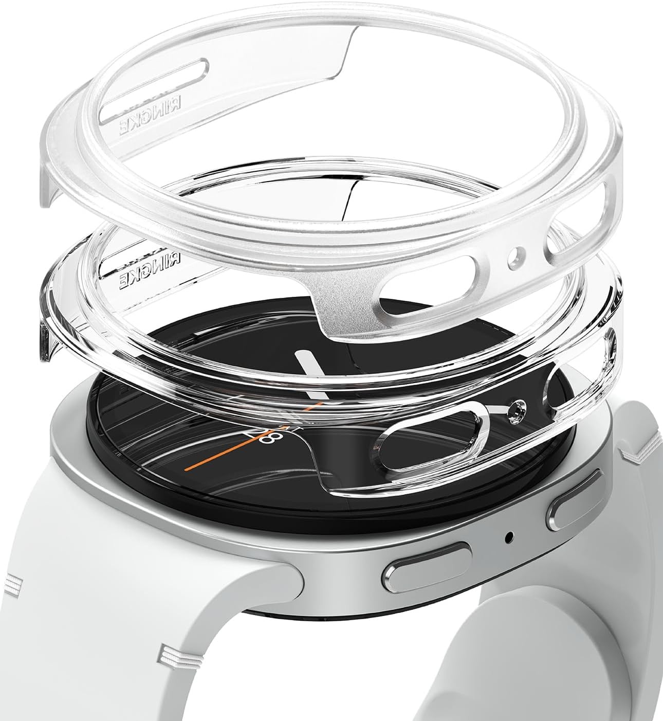 2 Pack Slim Clear Case For Samsung Galaxy Watch 9/8 40mm, Non-yellowing Polycarb