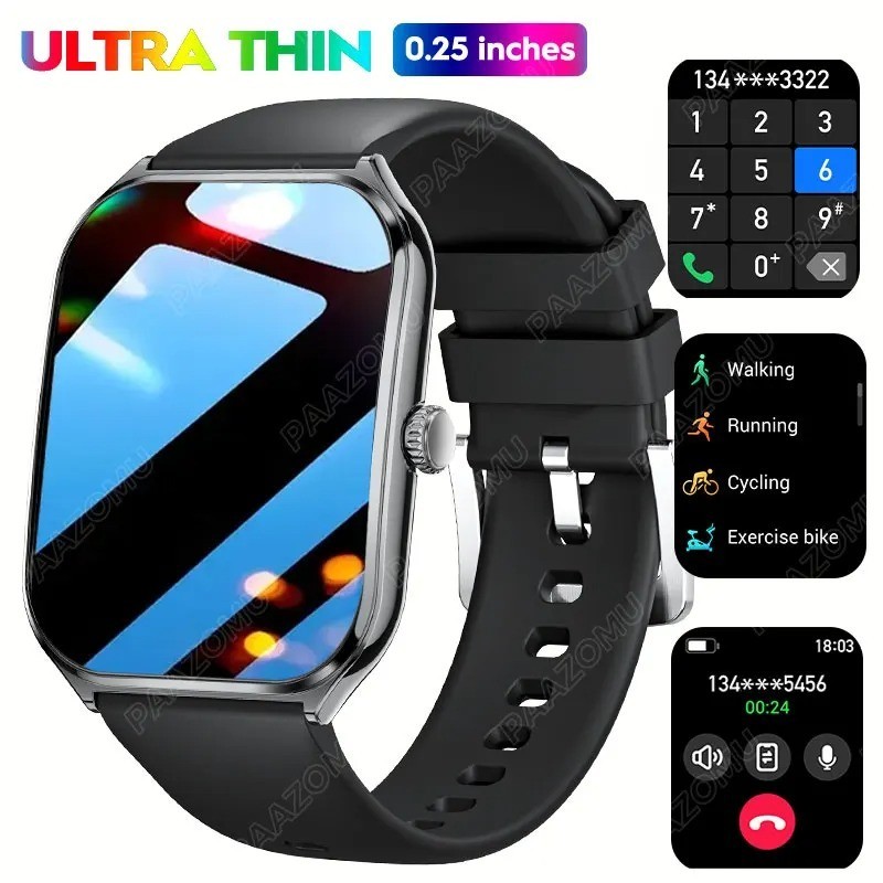 Smart Watch 1.96 Inch Bluetooth Call Health Monitor IP68 Waterproof