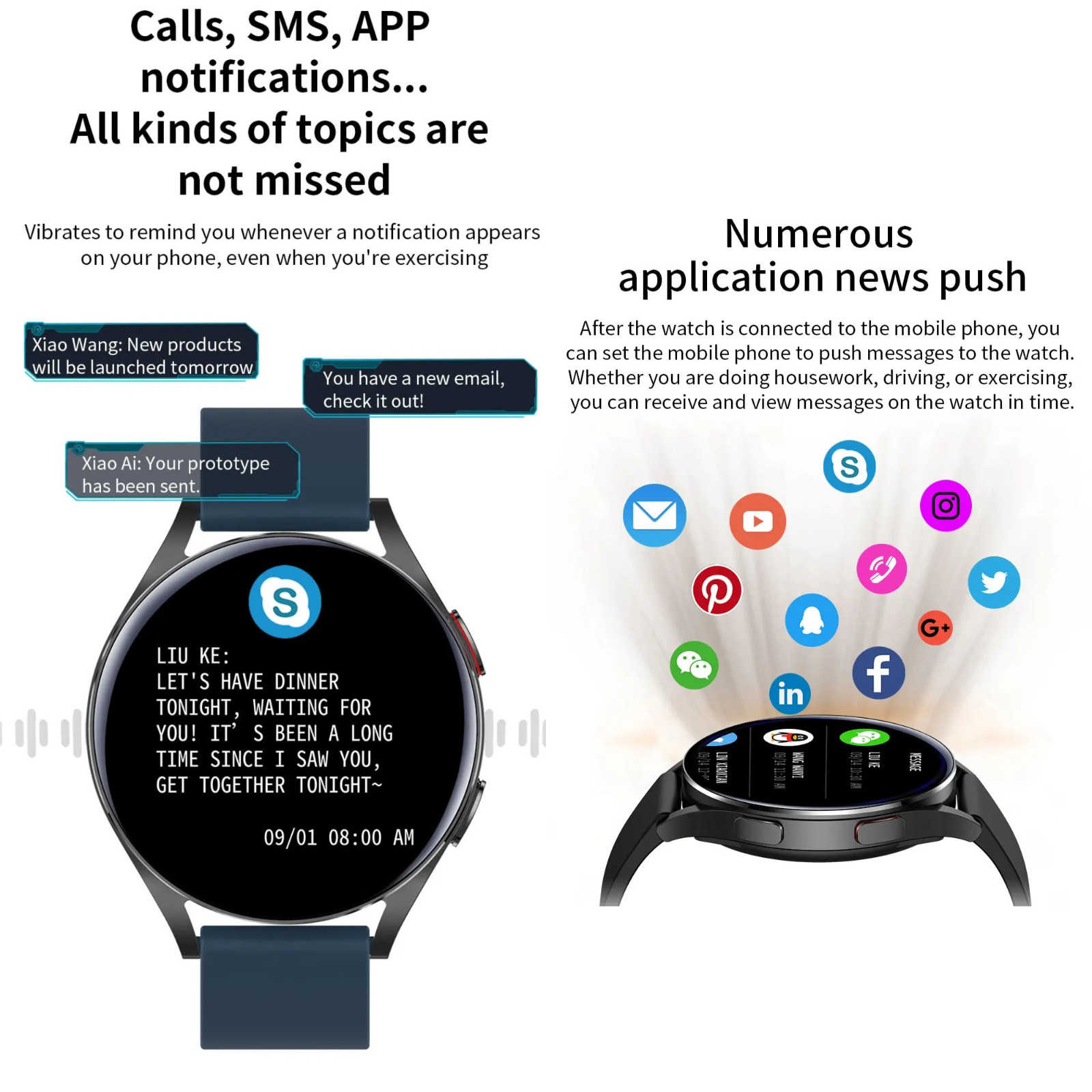 2024 Luxury Smart Watch BT Call Health IOS Android Sport Watch Business Watch