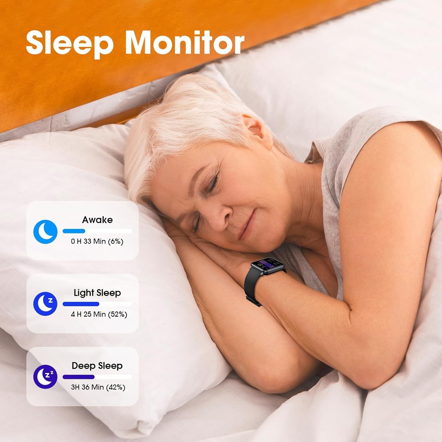 Pedometer Watch Senior Friendly No App/Phone Required, Waterproof Fitness Tracke