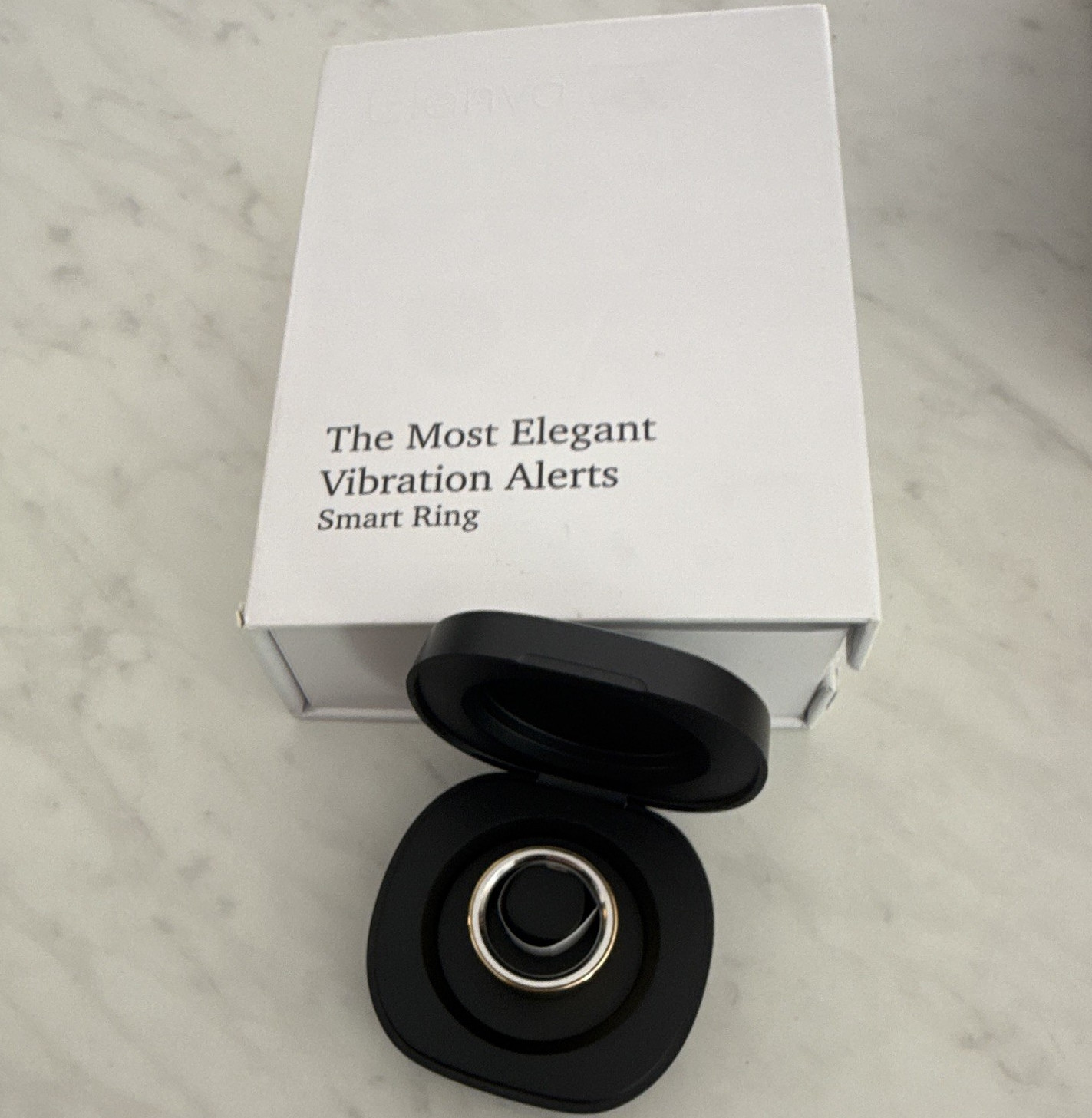ELENVA Smart Ring Health Tracker Gold Titanium Vibration Alerts HR SpO2