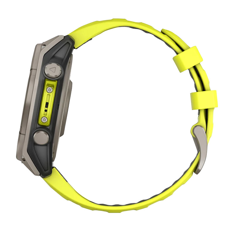 Garmin Fenix 8, 47mm AMOLED, Solar Sapphire Titanium Yellow (010-02906-20)