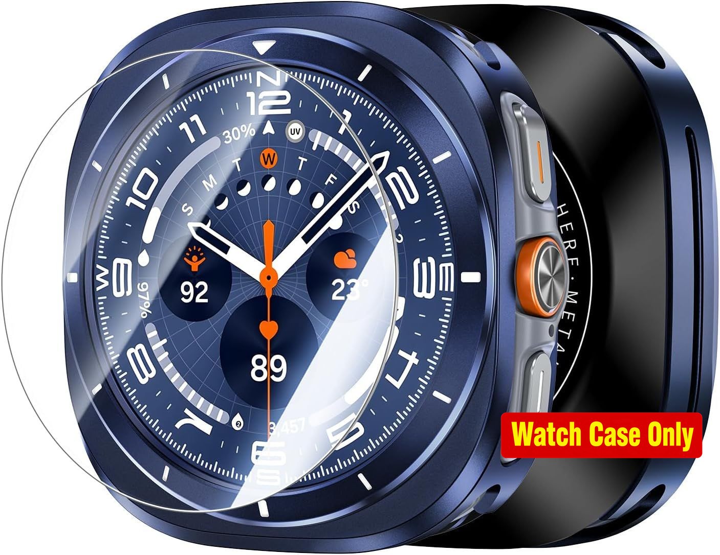 360° Full-Body Bumper with Screen Protector for 47mm Galaxy Watch Ultra Metal