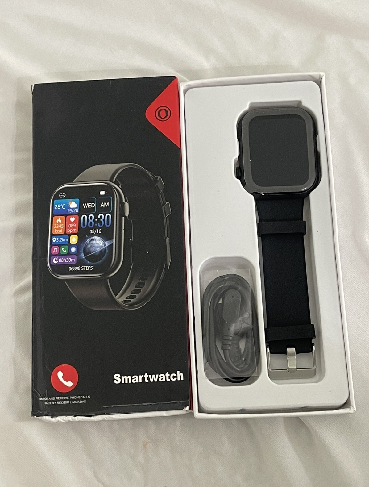 SMART WATCH G28 1.85 INCH DISPLAY WATERPROOF FITNESS HEART RATE