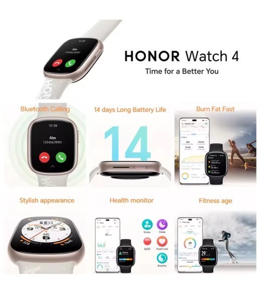 Honor Watch 4 Smartwatch GPS Bluetooth Call Long Battery Life Fitness Tracker