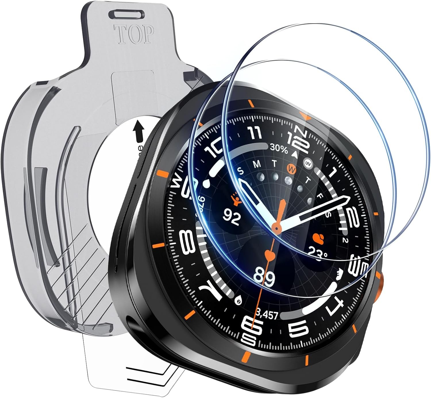 2 Pack Tempered Glass Screen Protector for Samsung Galaxy Watch Ultra 47mm
