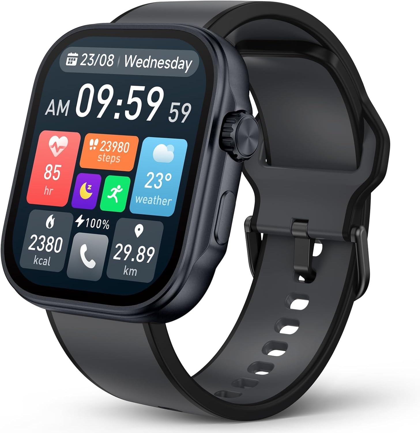 Souyie GTX13 Fitness Tracker Smartwatch Black 1.99″ AMOLED Bluetooth Waterproof