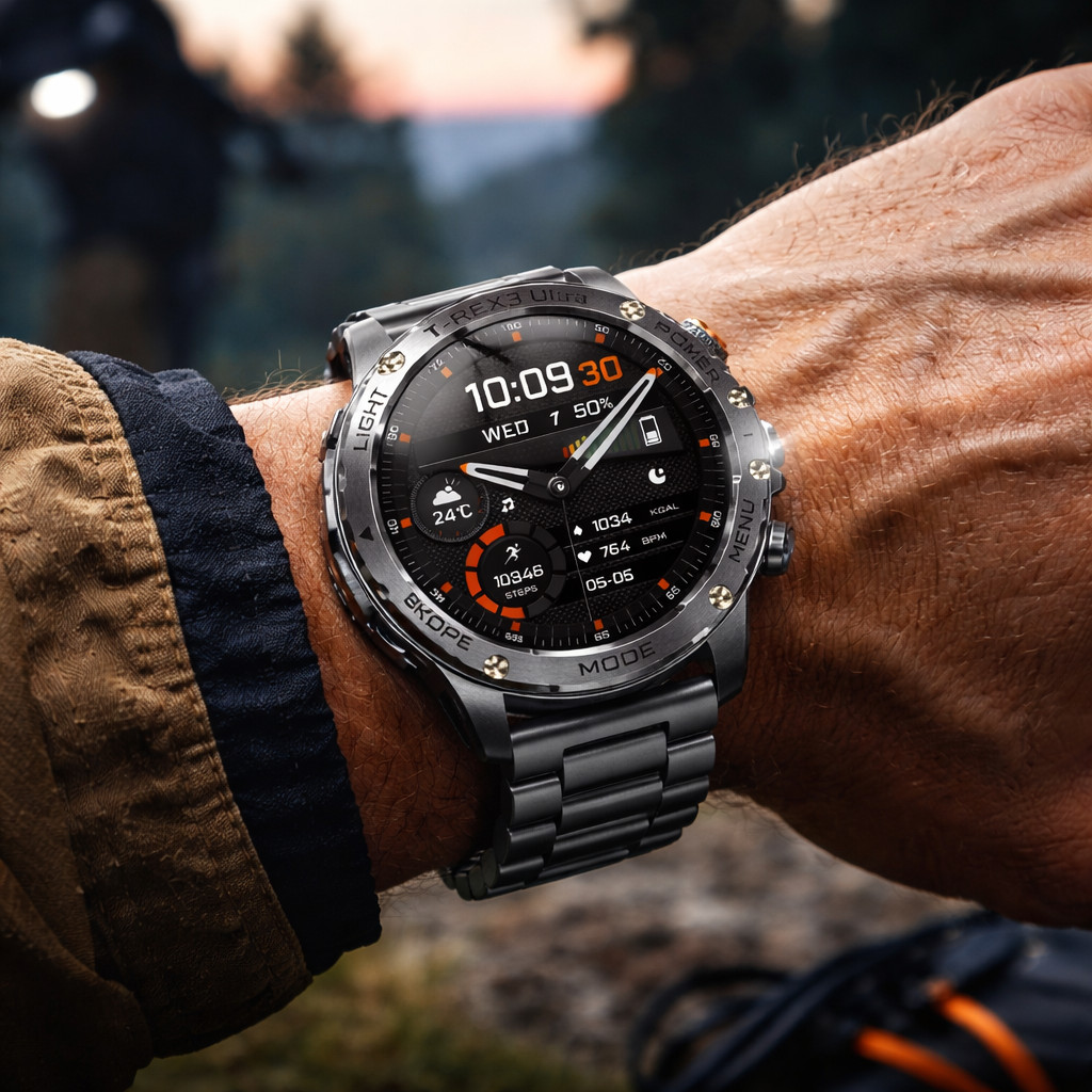 New Military T-Rex 3 Ultra 1000mAh Battery Smart Watch 5ATM Waterproof