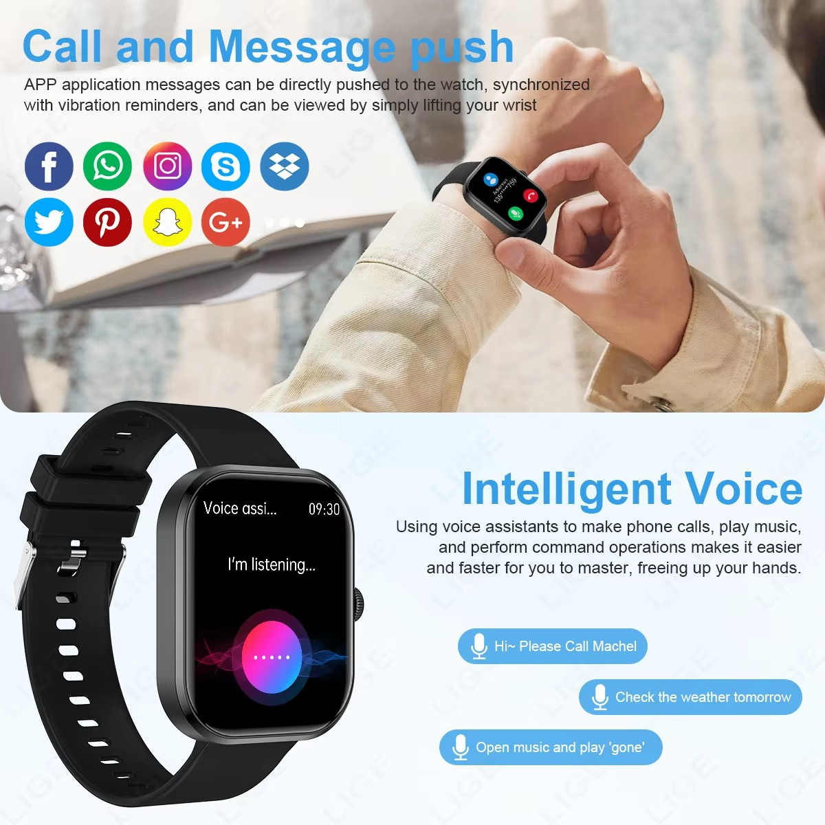 2026 Smart Watch For Men/Women, Waterproof Smartwatch Bluetooth iPhone Samsung