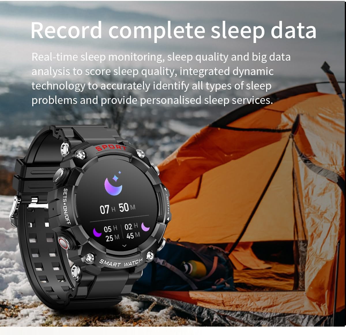 Smart Watch with Earbuds for Men Women,1.52″ HD Screen,9D Sound,Fitness & Sle…