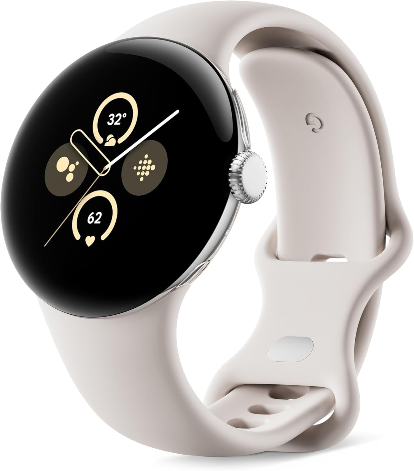 Google Pixel Watch 2 – LTE – GA05019-US – Polished Silver/Porcelain Band – New