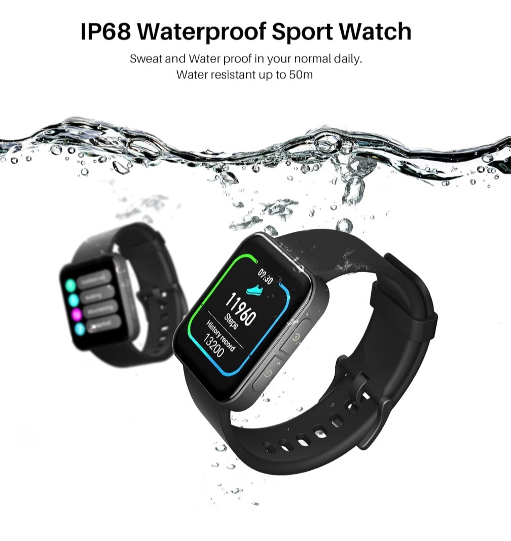 TOZO S1 Smartwatch 1.54″ 5.0 Activity Tracker Waterproof Watch Bluetooth Call