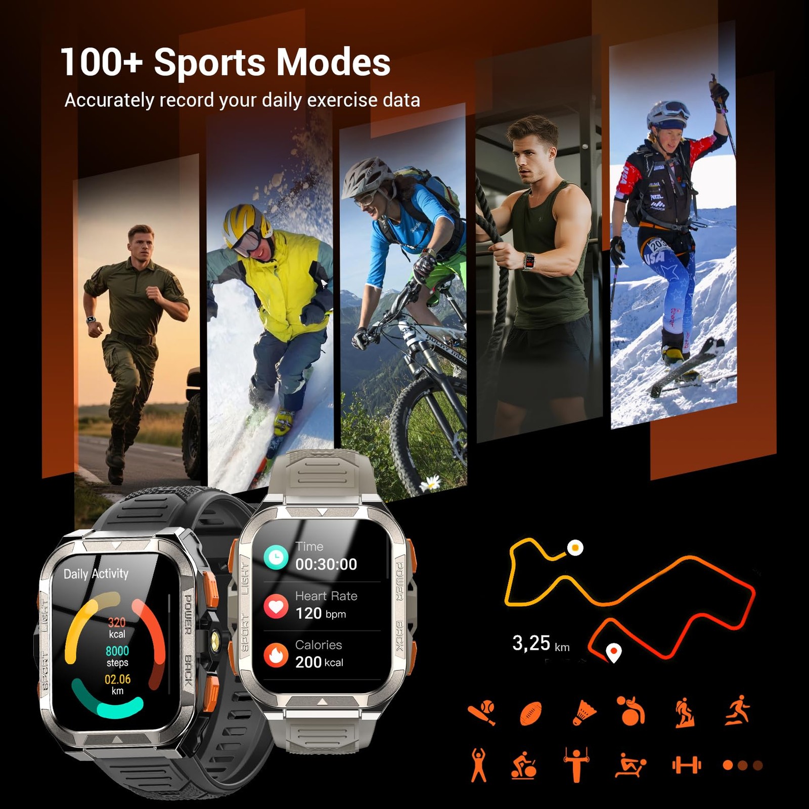 Baolubao Smart Watch W80ProGPS AI Smartwatch with Bluetooth Call Text, Healt…