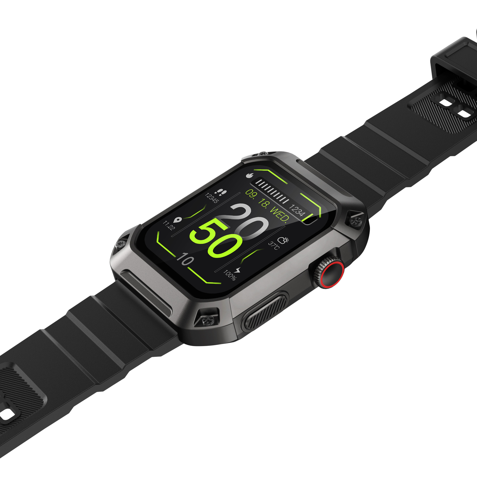Smart Watch 1.83 inch Fitness Tracker IP68 Waterproof Sleep Monitor Smartwatch