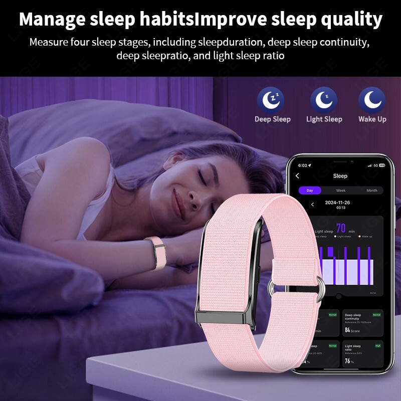 🔥Smart Watch Men Women Screenless Fitness Tracker Waterproof For iPhone Samsung