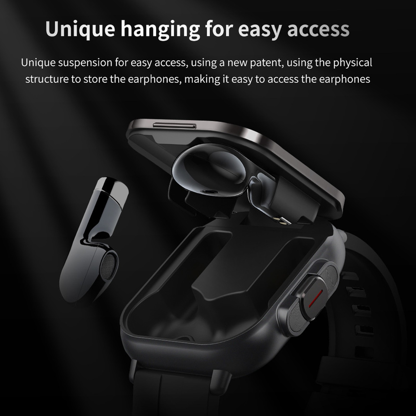 2 In 1 Smart Watch With Earbuds HD Touch Screen Bluetooth Call For IOS