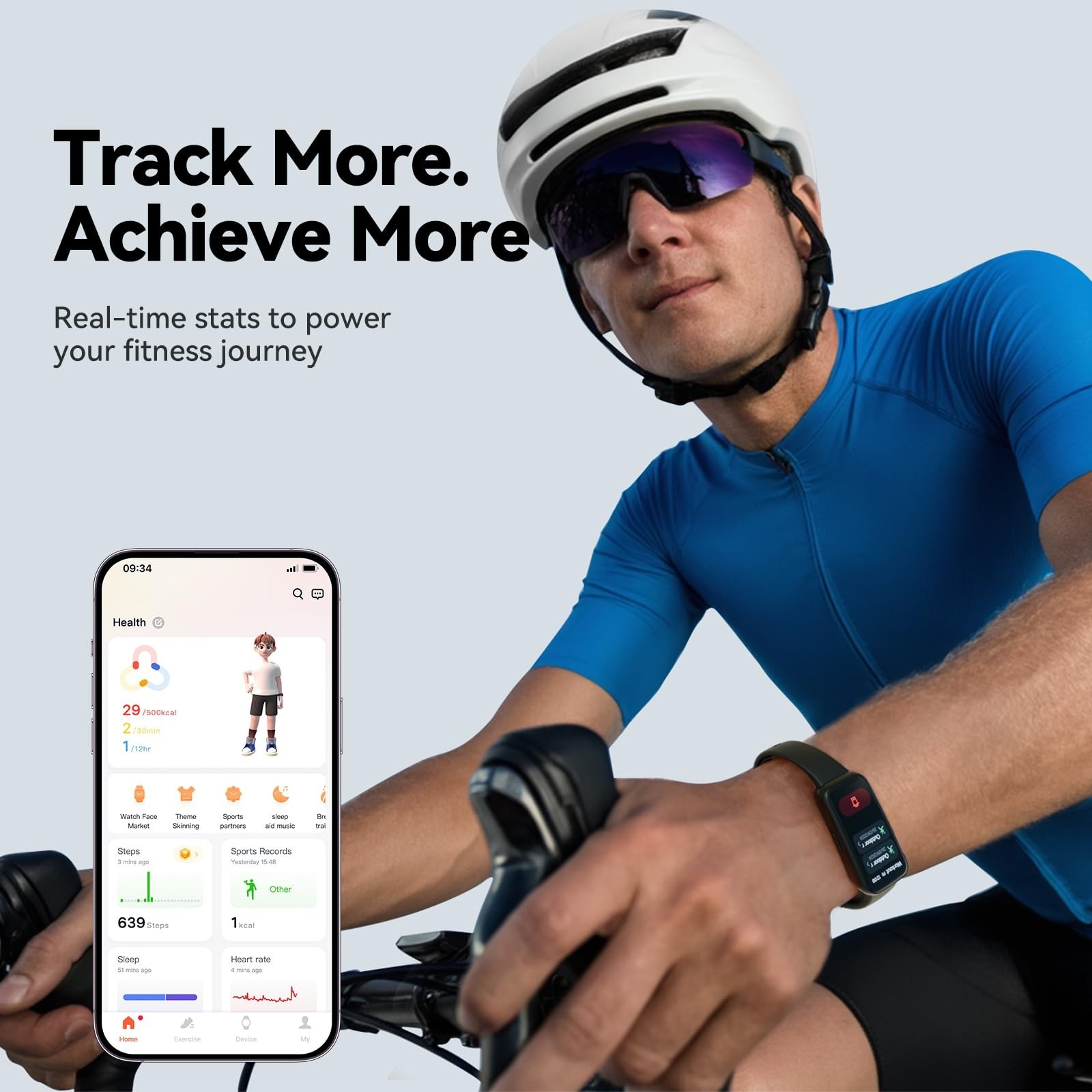 Smart Fitness Tracker Watch, 1.47″ Color Screen, Heart Rate Monitor, 100+ Sports