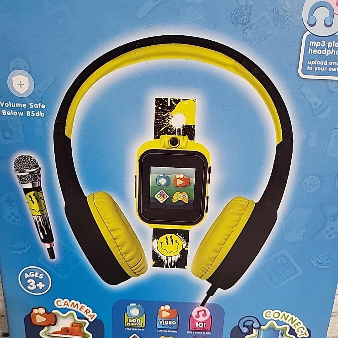 itech jr Kids Smartwatch with Headphones 3+ MP3 Camera Record 25+ Game STEM