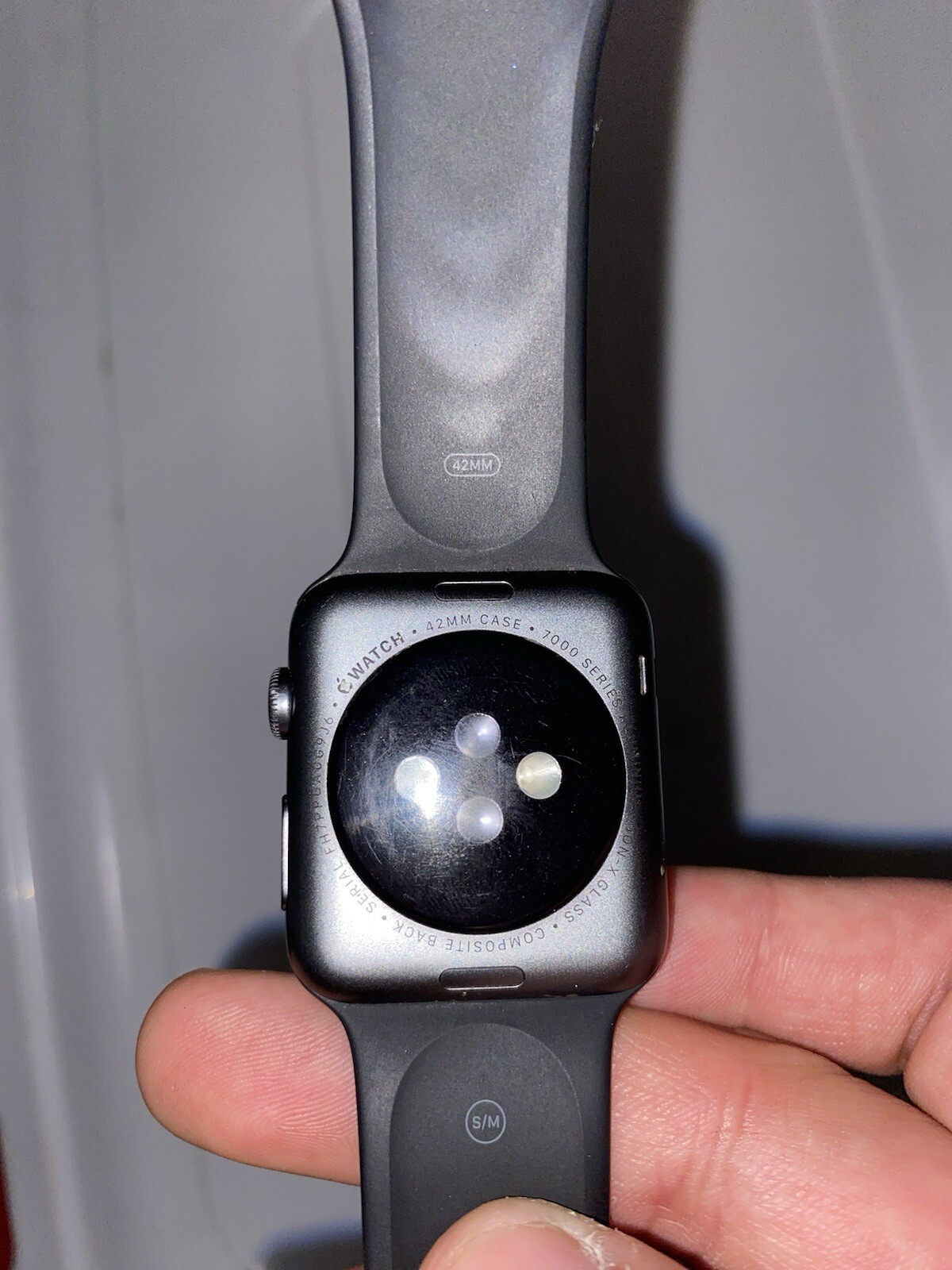 Apple Watch 42mm Space Black Stainless Steel Case Black Sport Band – (MLC82LL/A)