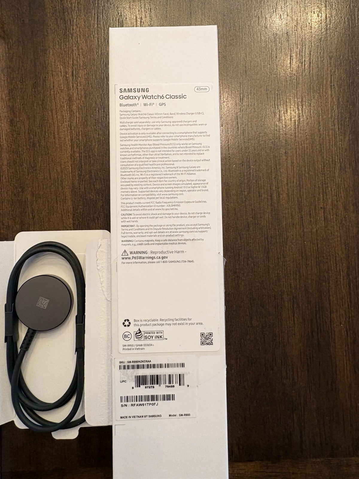 Samsung Galaxy Watch6 Classic 43mm GPS Bluetooth Black Smartwatch SM-R960NZKDXAA