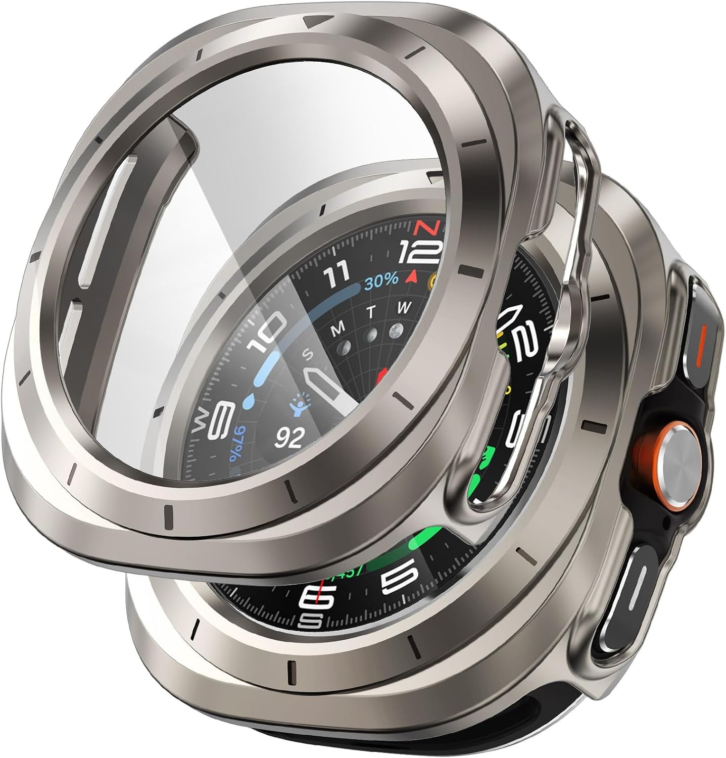 Durable Case with Tempered Glass for Samsung Galaxy Watch Ultra 47mm Accessories