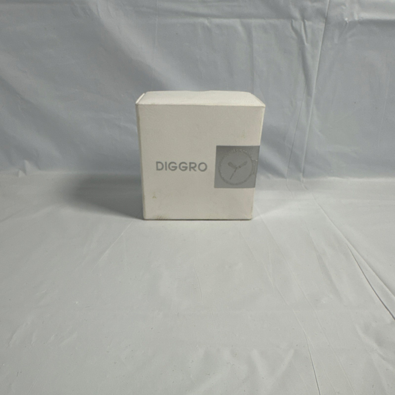 Diggro Smart Watch Brown Leather Band Silver Stainless Steel Case / Android