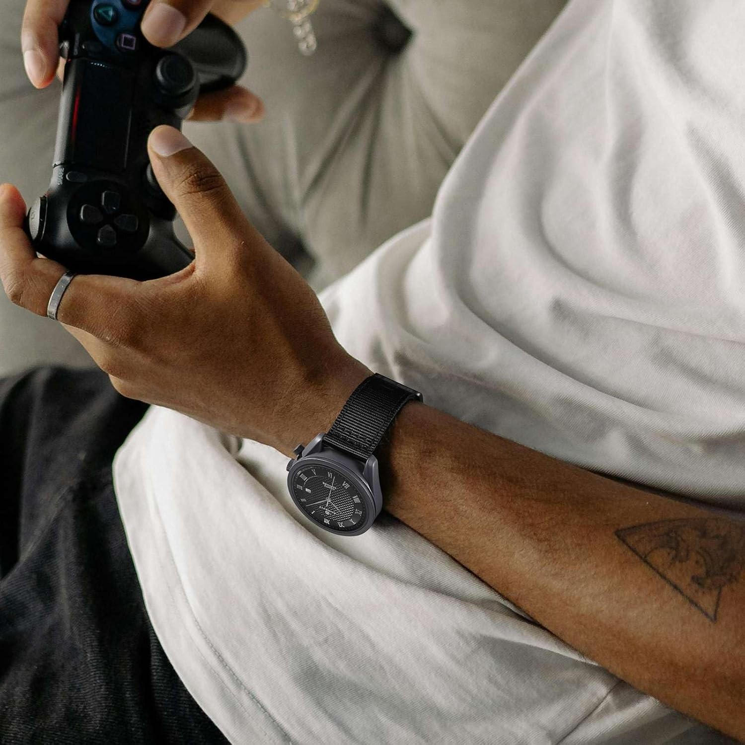 Military Nylon Strap Compatible with 18mm, 19mm, 20mm, 22mm, 24mm Watches