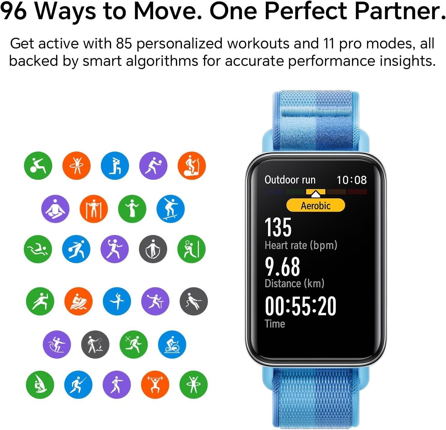 HONOR Band 10 AMOLED Smartwatch Battery Display 14 Day Fitness Tracker