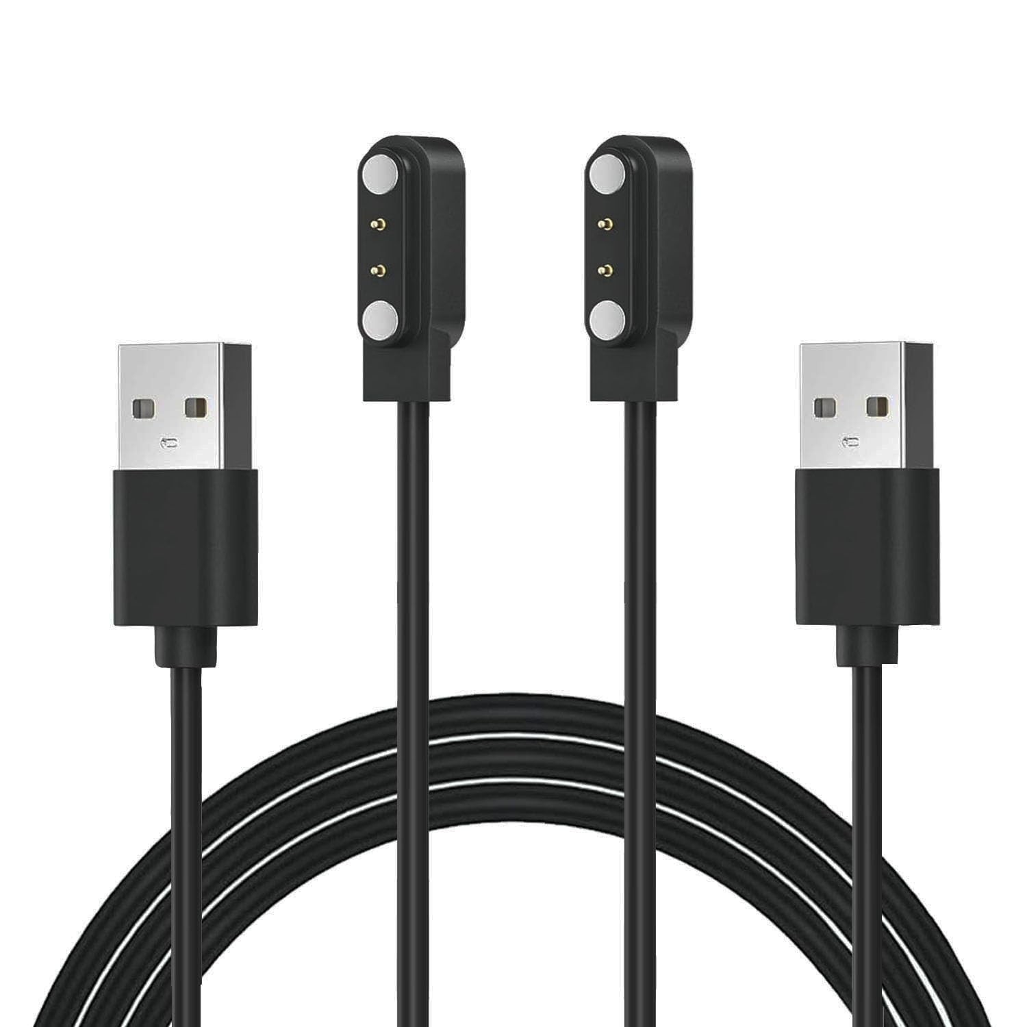 [2-Pack] Compatible with BIGGERFIVE Brave 2 Smartwatch Charger, Magnetic USB Cab