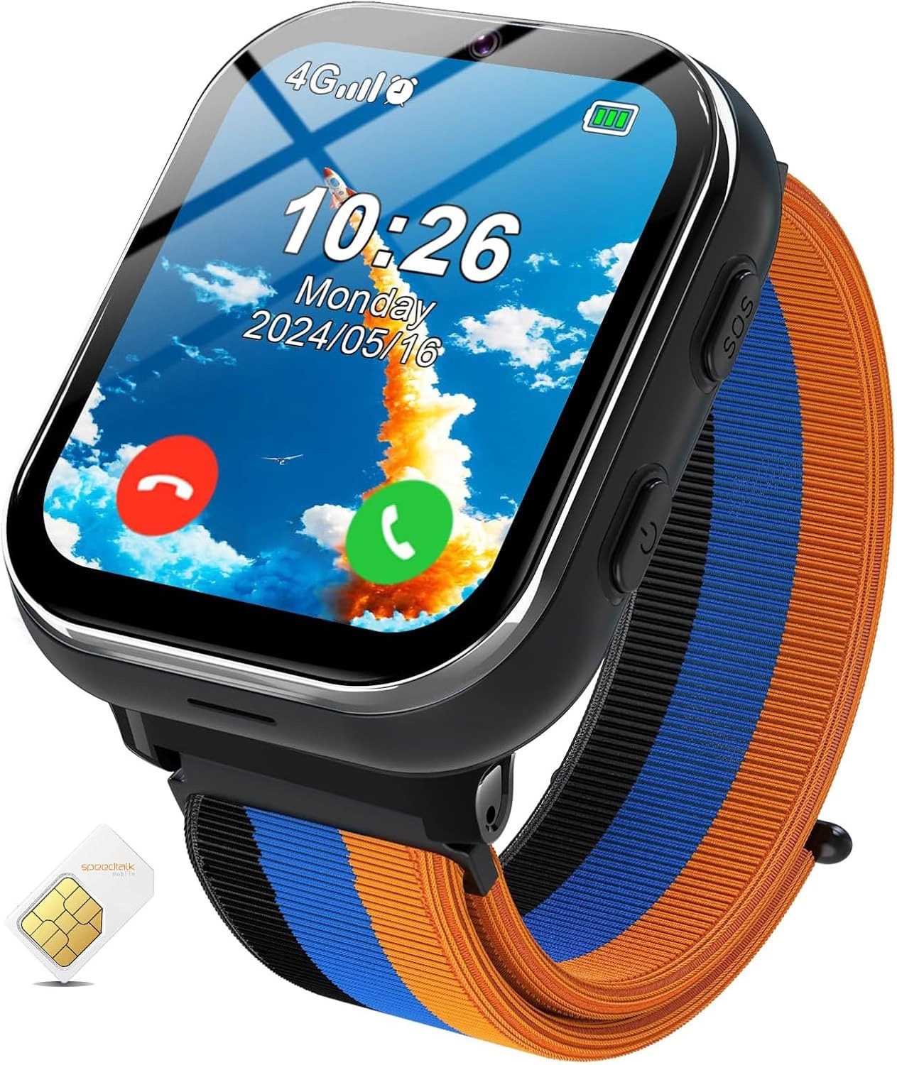 Smart Watch for Girls Boys, Kids Smartwatch Black/Multicolor Band – 2 Pack