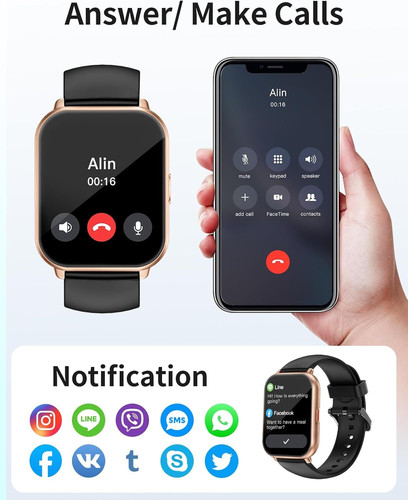 Smart Watch for Women Men (Answer/Make Call) with Alexa Built-in, iPhone…