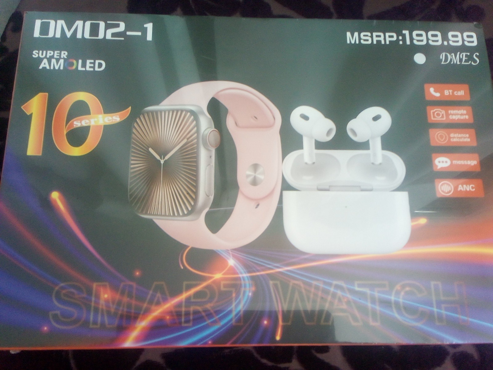 Smartwatch with earbuds -BT calling- 8 Bands
