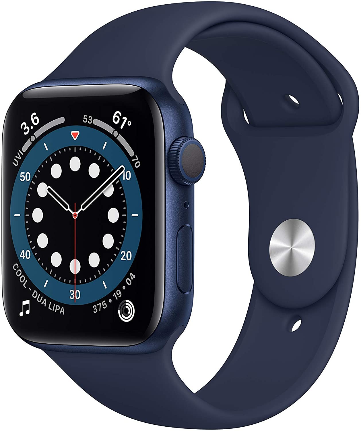 Apple Watch Series 6 GPS w/ 44MM Blue Aluminum Case & Deep Navy Sport Band